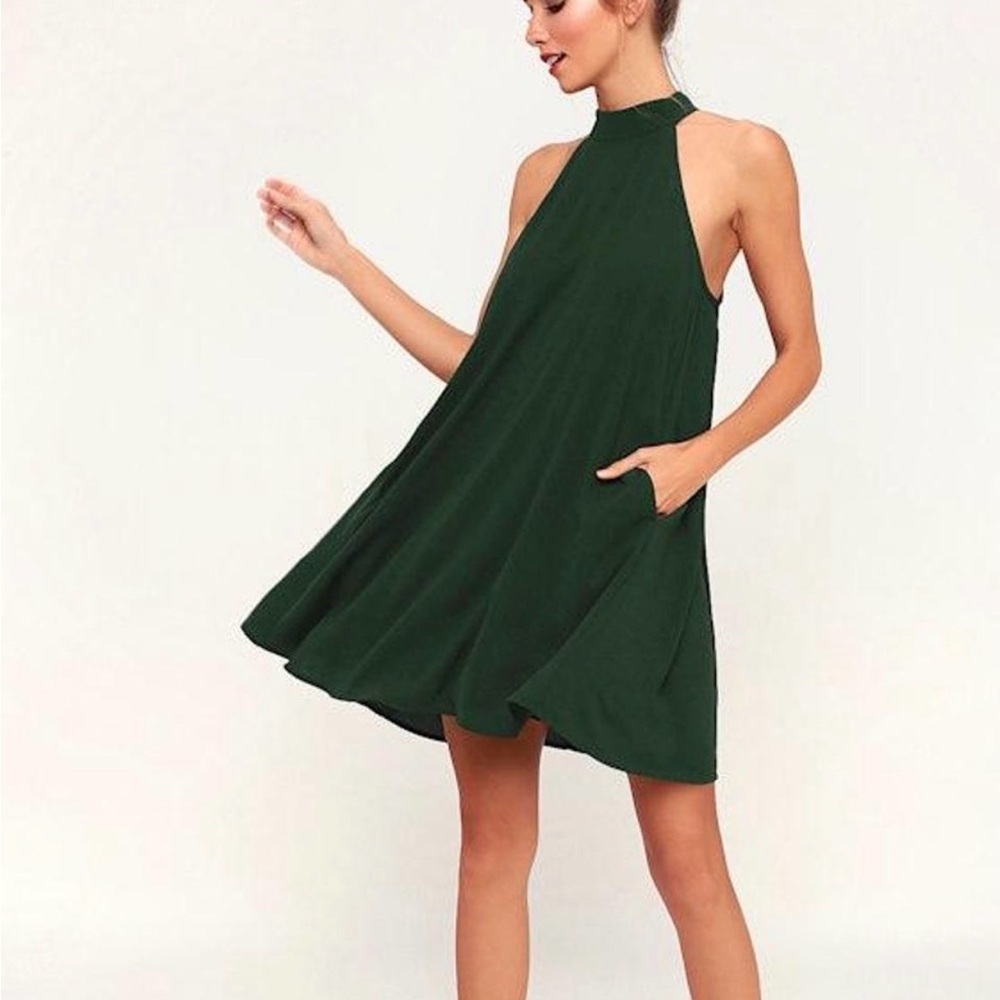 Lulu's Forest Green Mini Dress